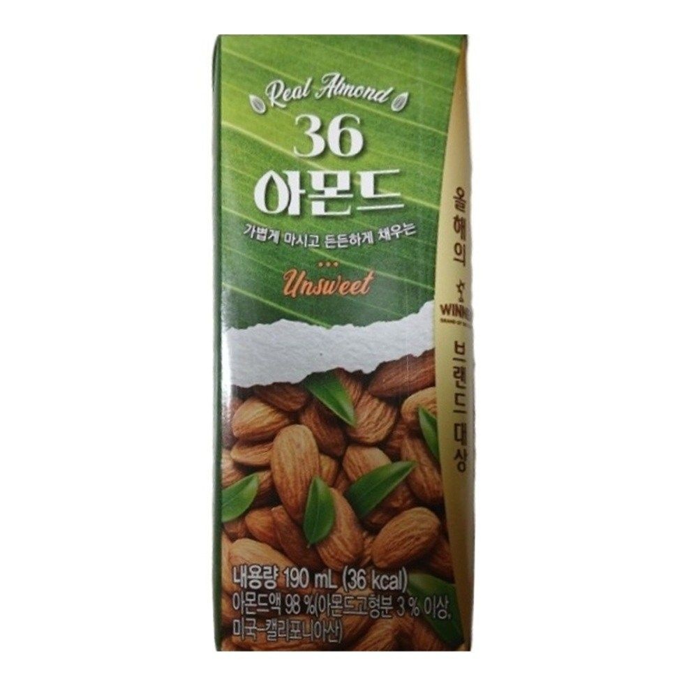 매일이사삼육오 삼육식품 36 아몬드 언스위트 190ml 64팩