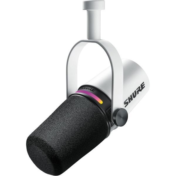 Shure [해외] Shure 슈어 MV7 USB C XLR 팟캐스트용 다이내믹 마이크 화이트 318121