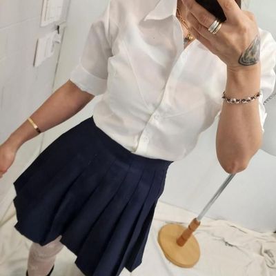 [ライリー女性衣料品】Rly シャツ 南方 学生服スカート ブラウス 入学卒業デイリー