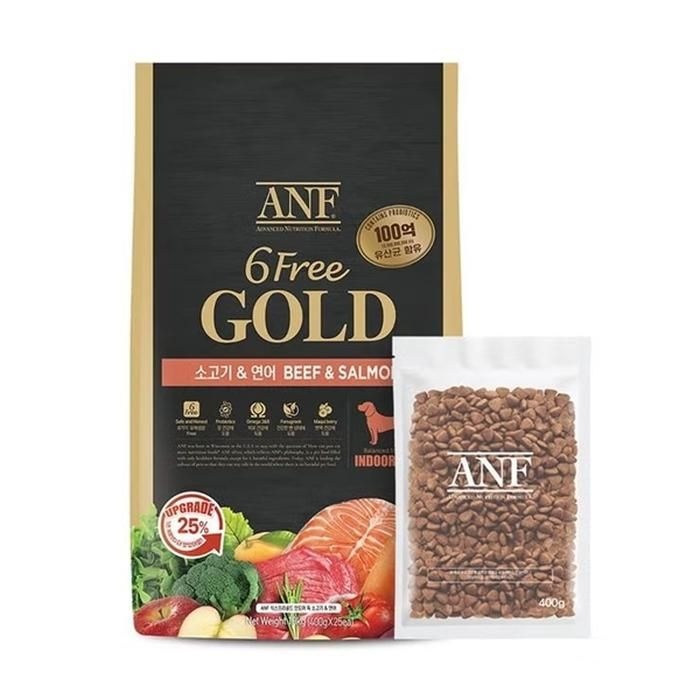 ANF 식스프리골드 인도어 독 소고기연어 10kg