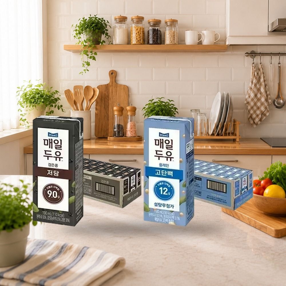 매일두유 검은콩 190ml 24개 + 고단백 190ml 24개