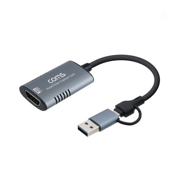 Coms 2in1 4K HDMI캡쳐보드 to USB3.0 C타입 겸용 닌텐도스위치 캡처카드 60Hz 카메라 풀스 PS5 4 녹화
