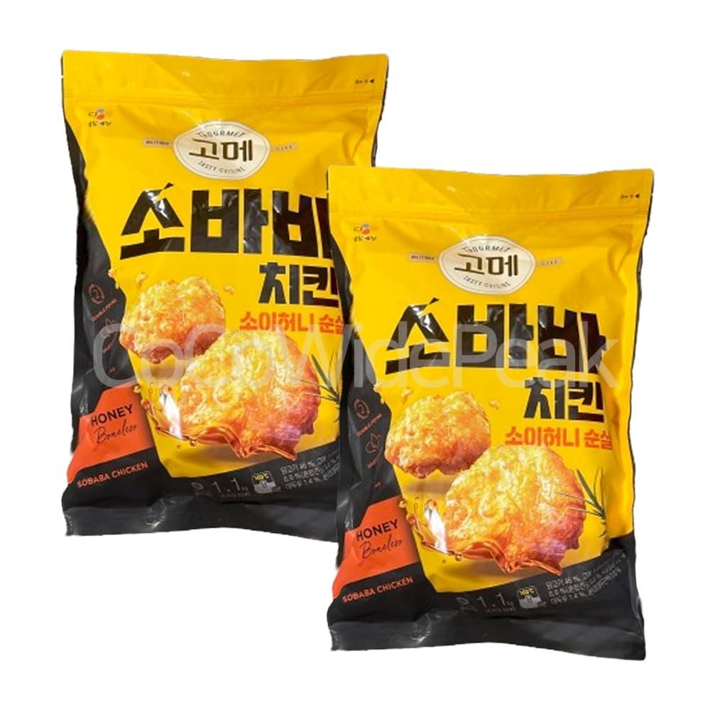 CJ제일제당 고메 소바바 치킨 소이허니 순살 1100g x 2팩 코스트코 대용량