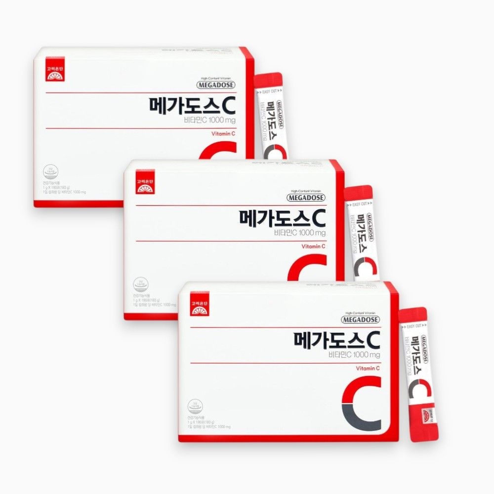 고려은단 메가도스C 비타민C 1000mg X 180포 (180g), 3개