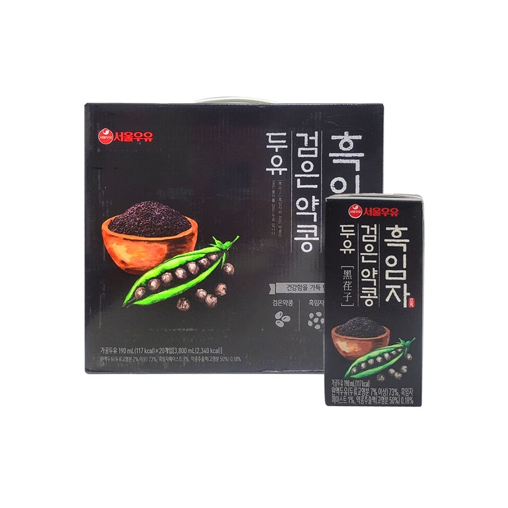 서울우유 흑임자 검은약콩 두유 190ml x 20개
