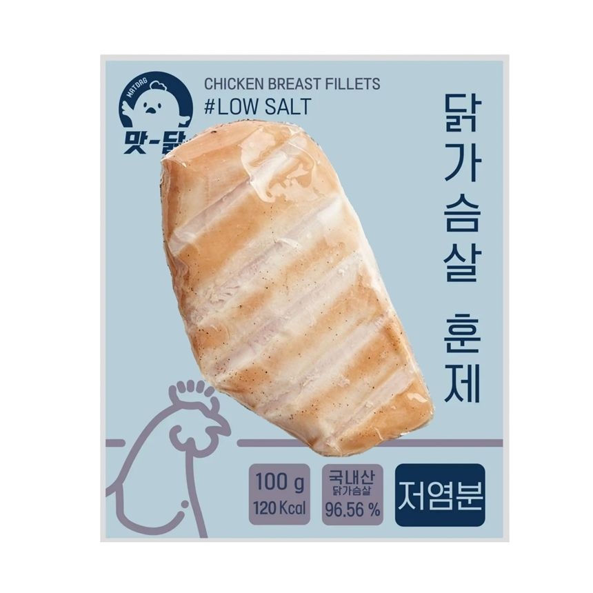 푸드원 맛닭 냉동 훈제 닭가슴살 저염분 100g 80팩 8kg