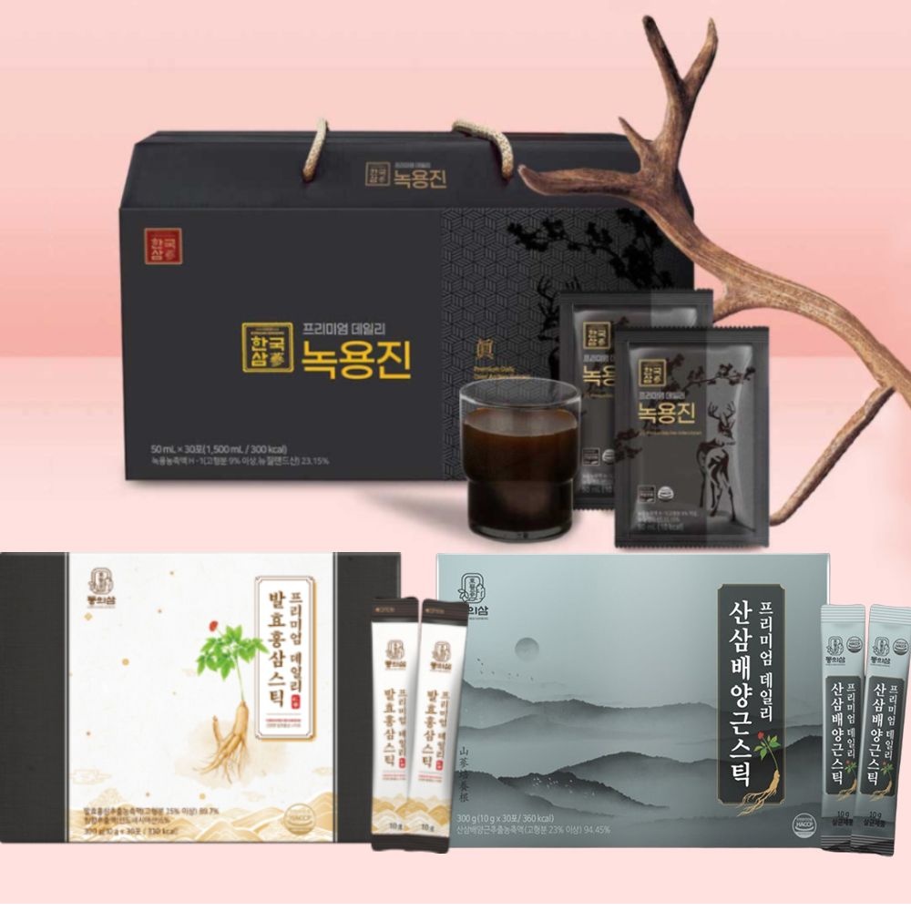 [한국삼/동의삼] 녹용진/발효홍삼스틱/산삼배양근스틱 등 BEST 특가전