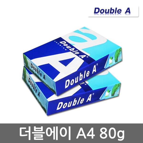 [더블에이] A4용지 80g 2권(1000매) A4 복사용지 복사지