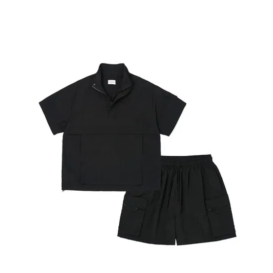 꼼소넛 Turtle Neck Anorak Half Set-Up(Black) CSOs-011 [Unisex] 5007284852