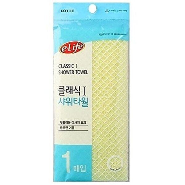 목욕타월 롯데 클래식 샤워 타월 1p 샤워타올 샤워볼 때타올 때밀이