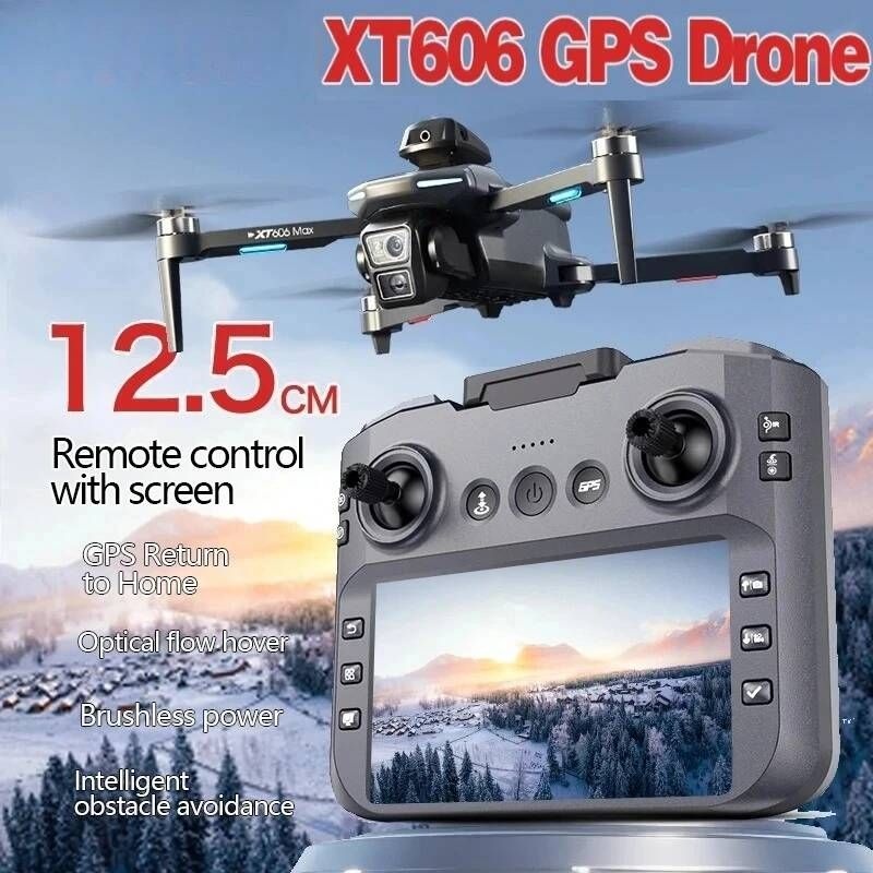 Lenovo [해외] 드론액세서리 오리지널 XT606mAX GPS 드론 4K 프로페셔널 8K HD 카메라 FPV 위시 스크린 360 ° 장애물 회피 쿼드콥터
