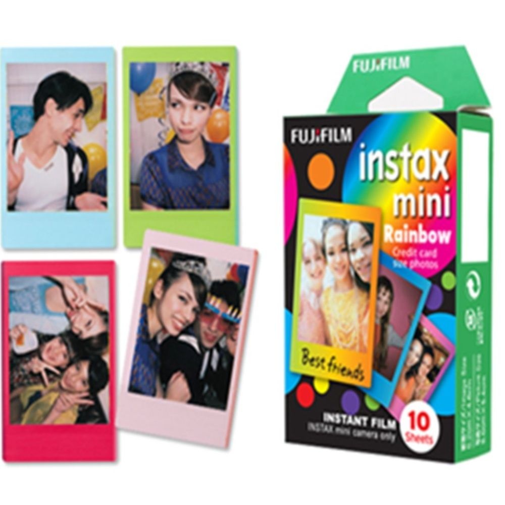 인스탁스 미니 필름 레인보우 10매 즉석 카메라 사진기 인화 INSTAX