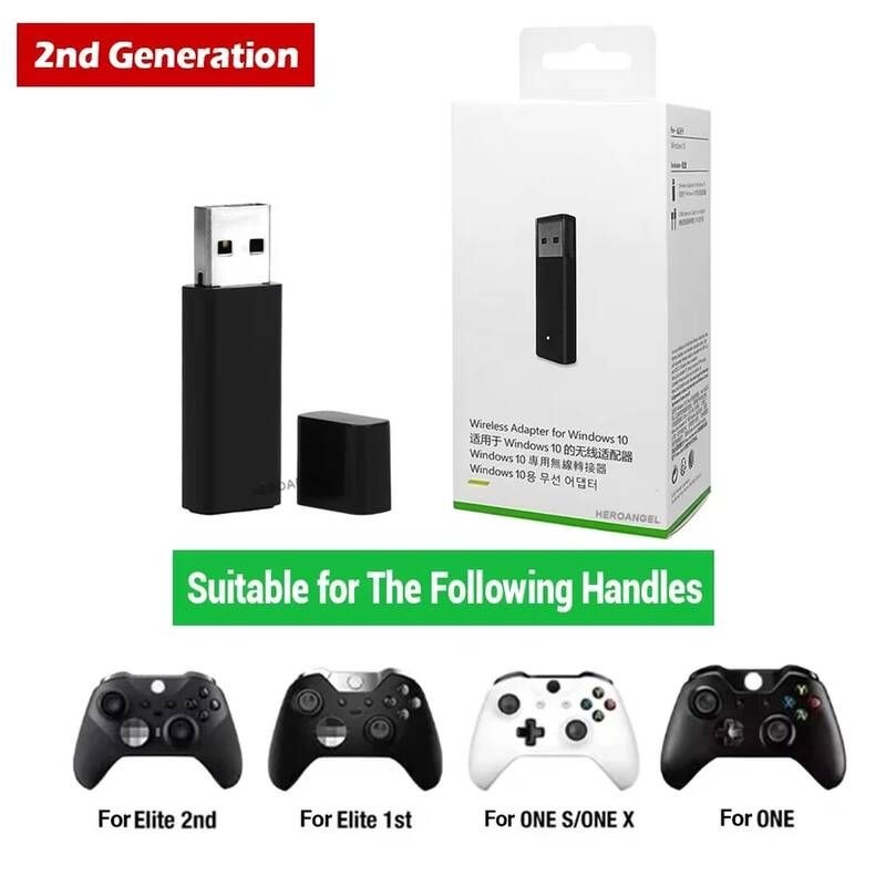 [해외] 게임패드거치대 Xbox One S X Elite USB 어댑터 Windows PC 수신기 첫 번째 두 게임 콘솔 조이스틱 패드