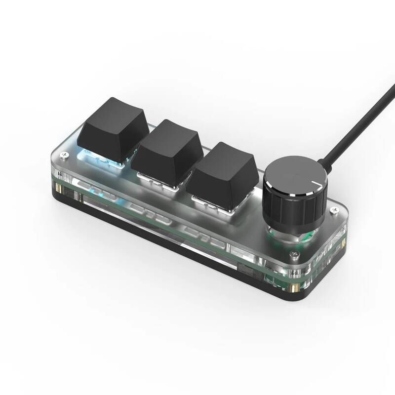 [해외] 텐키패드 넘버패드 Macropad 매크로 키보드 RGB 미니 핫 스왑 게임 키패드 레드 스위치 Photoshop 3 키