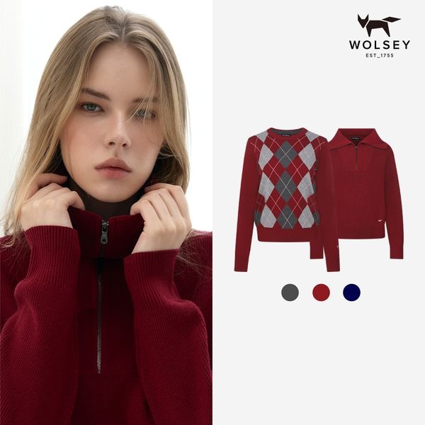 [Wolsey]울시 26FW 여성 가을 니트 풀오버 2종 세트