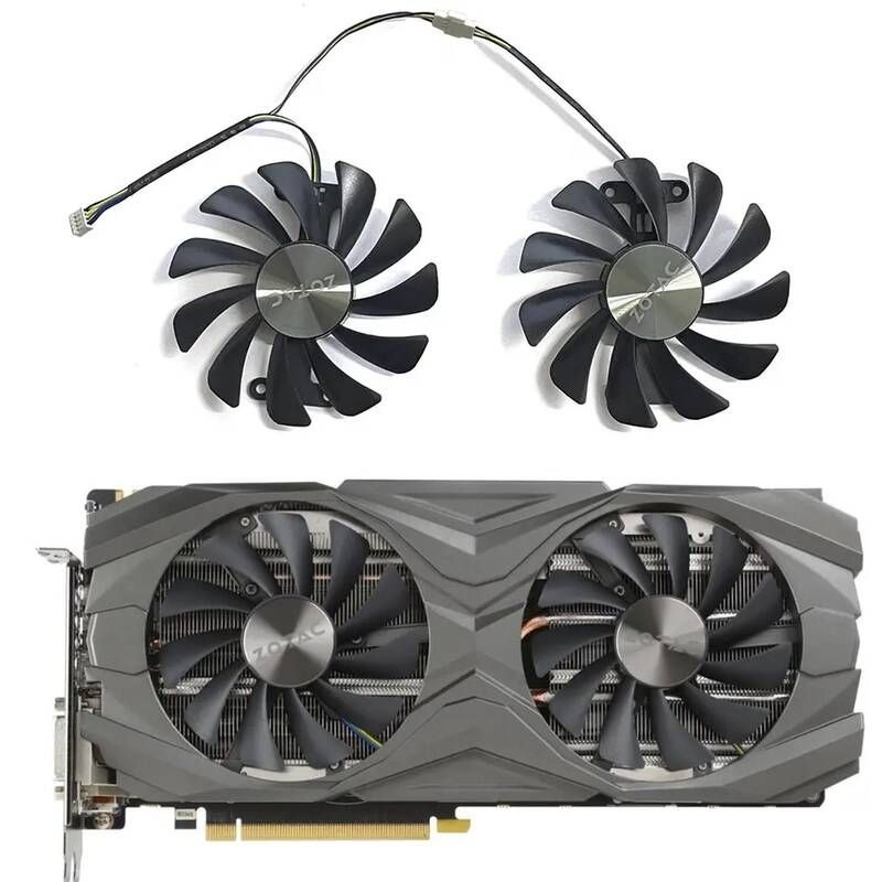 LZQLY [해외] 노트북쿨링팬 쿨러 1SET 95MM GAA8S2U GTX 1080 Ti AMP Edition GPU 팬 zotac 1080Ti 1070 1070Ti 비디오 카드 쿨링 팬용