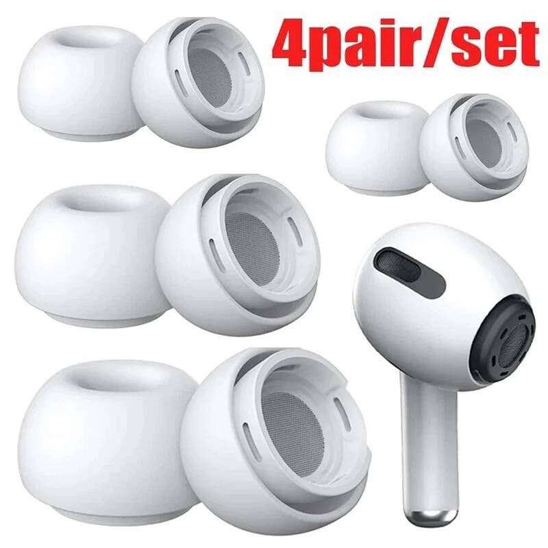[해외] 이어캡 이어폰 고무캡 AirPods Pro 1세대 2세대 이어 팁 버드용 교체용 이어팁 실리콘 고무 이어버드 캡 젤 XSSML 4