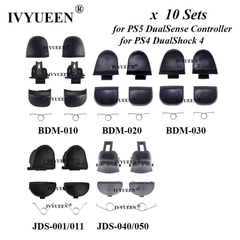 IVYUEEN [해외] 듀얼센스엣지 IVYUEEN DualSense PS5 R2 L2 R1 L1 PlayStation 5 BDM 010 020 030 수리 부품 트리거 버튼 스프링 10세트