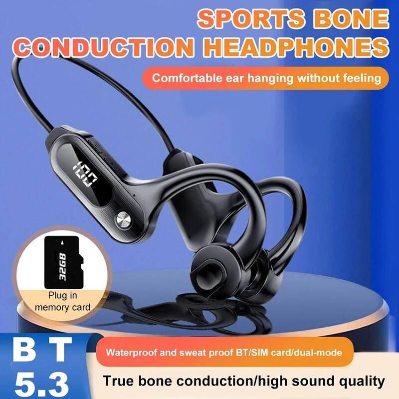 BMAD [해외] 골전도이어폰 Xiaomi 수영 뼈 전도 헤드폰 더블 블루투스 53 32G 메모리 Earless IPX8 방수 공기 New