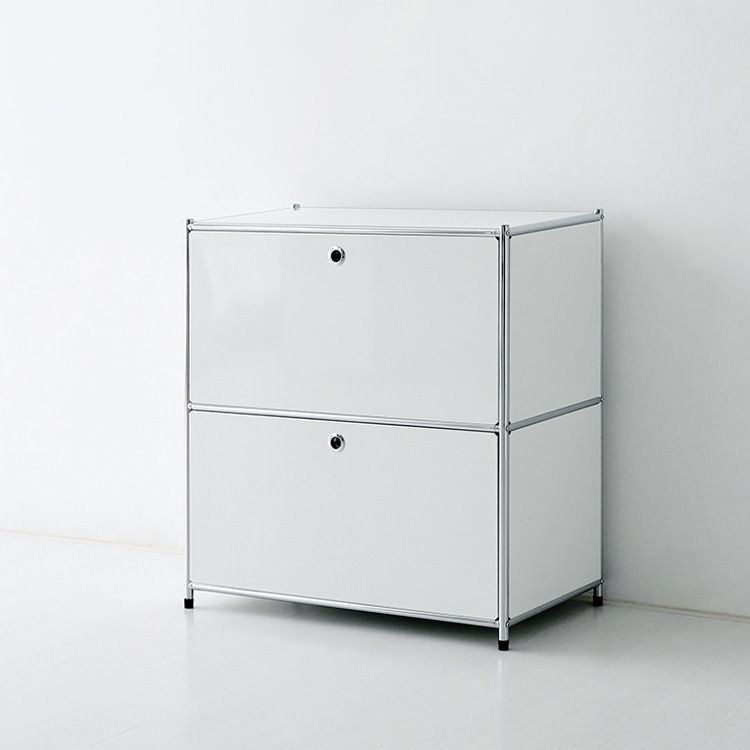 마켓비 심플리 2단 수납장 BC016 화이트 5785.4378