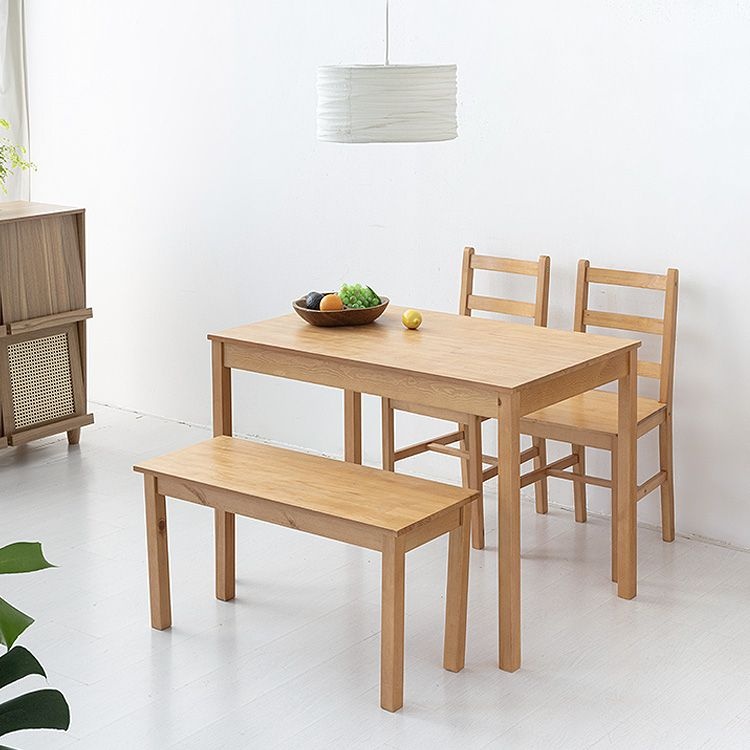 마켓비 HORBO 4인원목식탁세트 소나무 라이트브라운 8331.8691