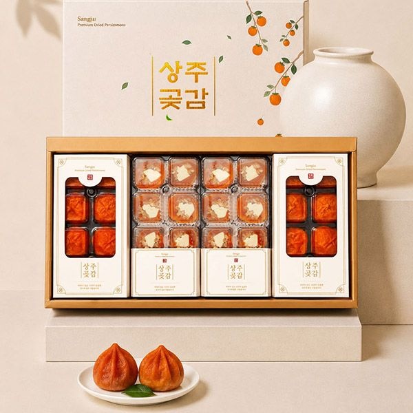 [롯데백화점] 자연맛남 정성가득 곶감 (반건시8입x2팩+치즈호두말이8입x2팩) 선물세트