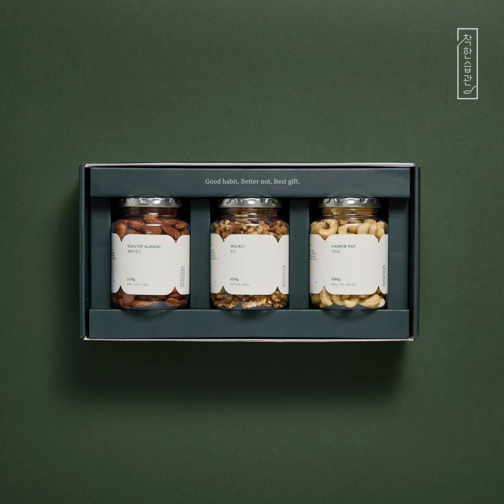 [롯데백화점] 착한습관 견과 3종 금은동세트 570g(아몬드220g, 캐슈넛200g, 호두150g)