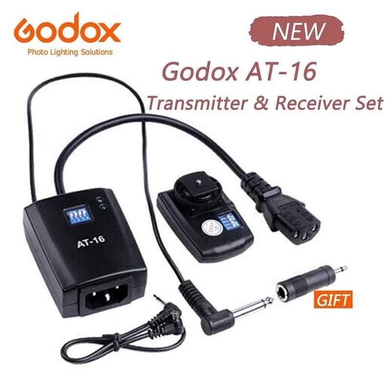 Lapgood [해외] 무선동조기 GODOX AT-16 Canon Nikon Olympus DSLR 카메라 635mm 6 채널 무선 스튜디오 스트로브 플래시 원격 트리거