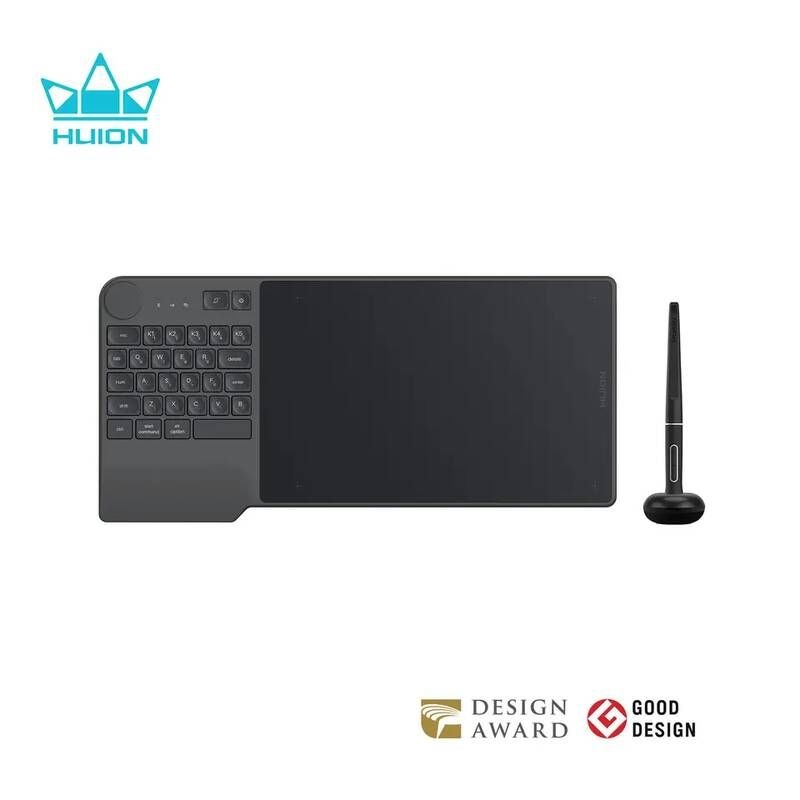 [해외] 가성비태블릿 HUION KD200 무선 드로잉 태블릿 Inspiroy Keydial 블루투스 그래픽 키보드 다이얼 5 익스프레스 키 89x56