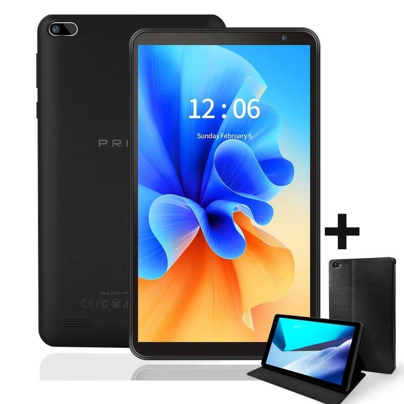 PRITOM [해외] 가성비태블릿 PRITOM 쿼드 코어 프로세서 태블릿 PC HD IPS 디스플레이 듀얼 카메라 WiFi PU 보호 케이스 안드로이드 11
