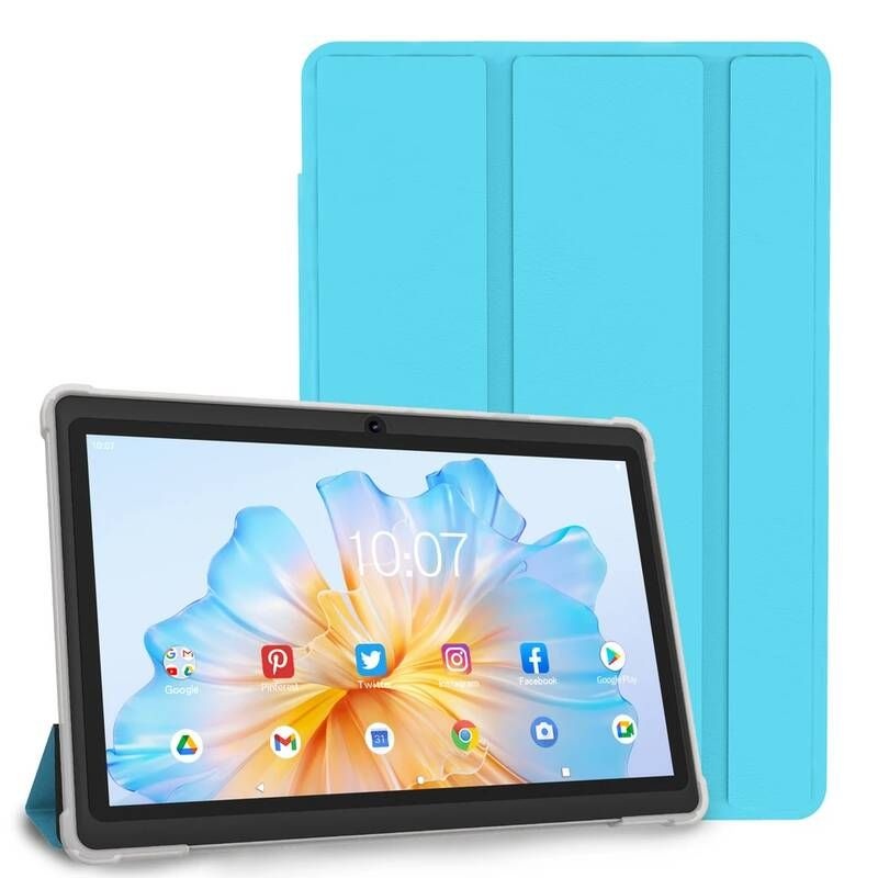 PRITOM [해외] 가성비태블릿 Pritom 7인치 태블릿 PC 안드로이드 13 쿼드 코어 4GB22GB 가상 RAM 32GB ROM WiFi 듀얼 카메라 USB C 가죽 케이