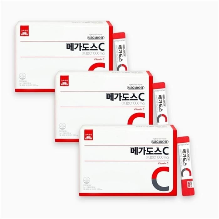 고려은단 메가도스C 비타민C 1000mg X 180포 (180g), 3개