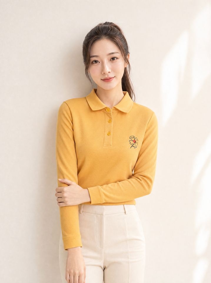 크로커다일레이디 에어로쿨 카라 티셔츠_CLEWTS909