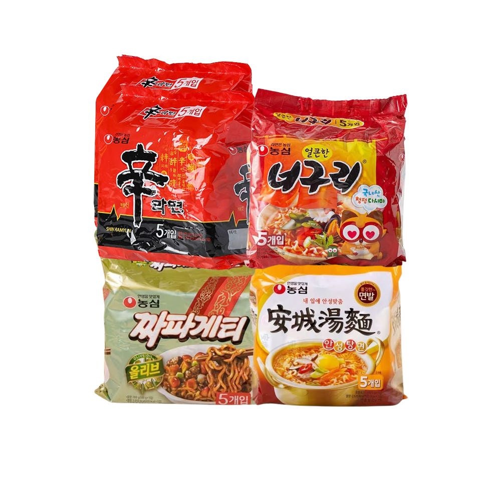 농심 신라면 10입 + 안성탕면 5입 + 너구리 5입 + 짜파게티 5입 (총25봉)