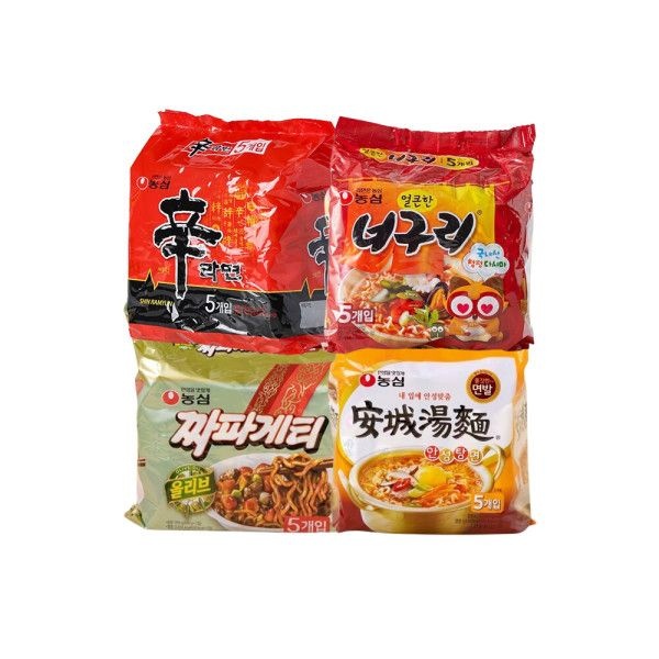 신라면+안성탕면+너구리+짜파게티 5봉X4종 20봉