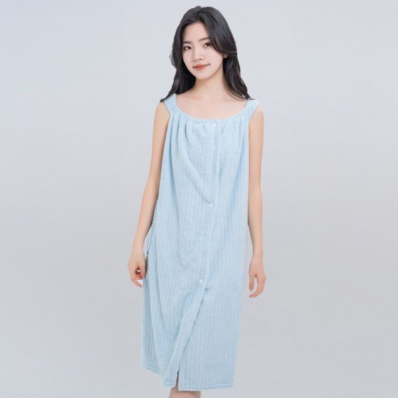똑딱이 극세사 샤워가운 여성 골프 목욕가운 ODM-SHGOWN06