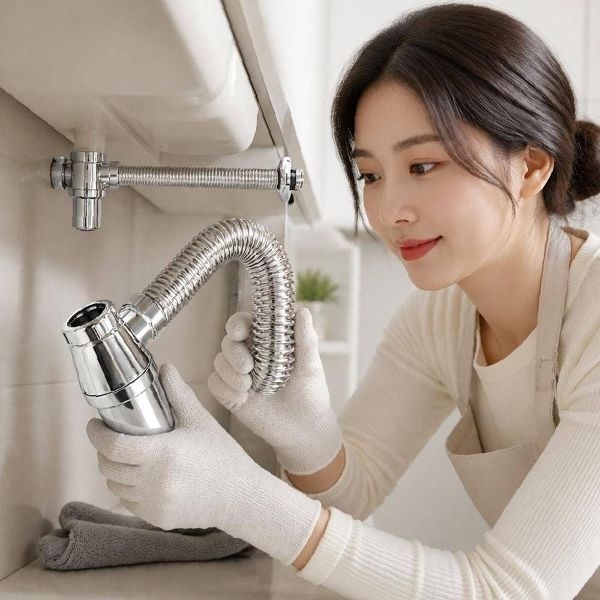 ( )세면대 배수관 망치 P트랩 하수구 배관 물마개 교체용