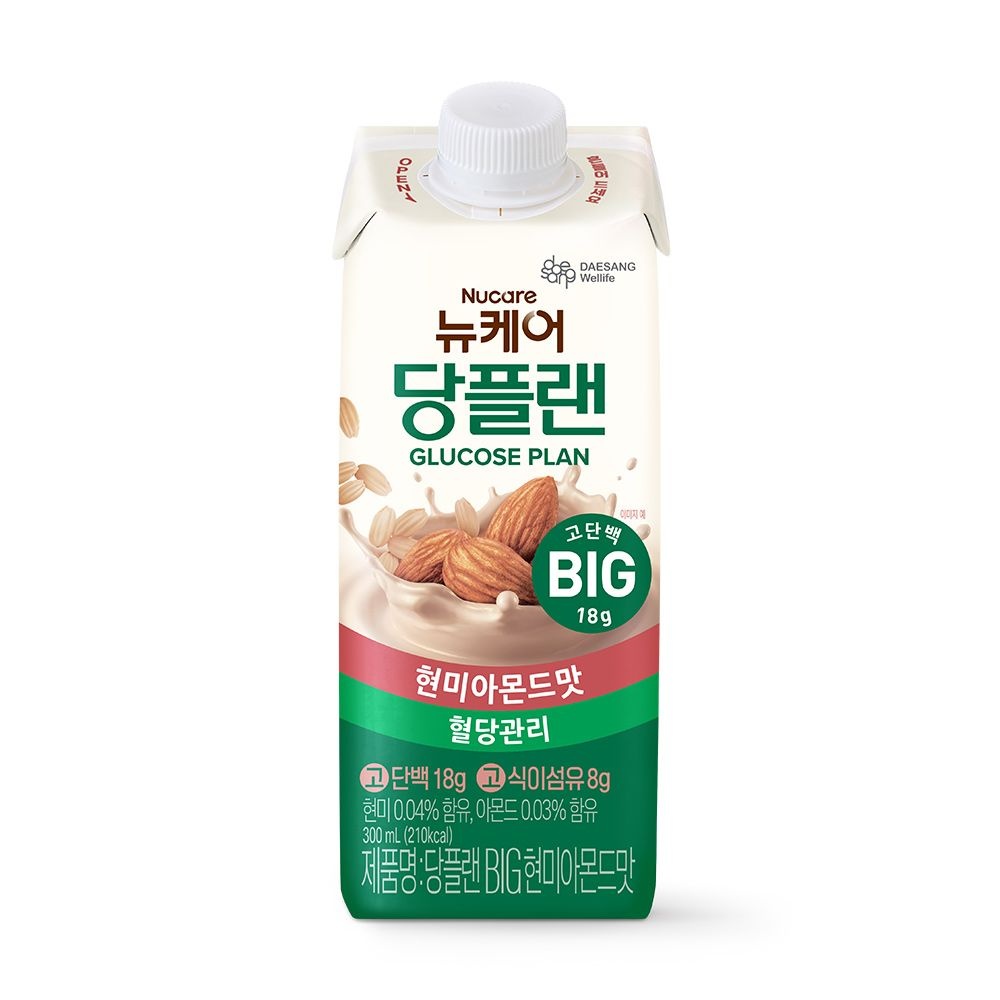 뉴케어 뉴케어 네이버 당플랜 빅 고용량 당뇨영양식 현몬드맛 300ml 18개 300mL 5117514
