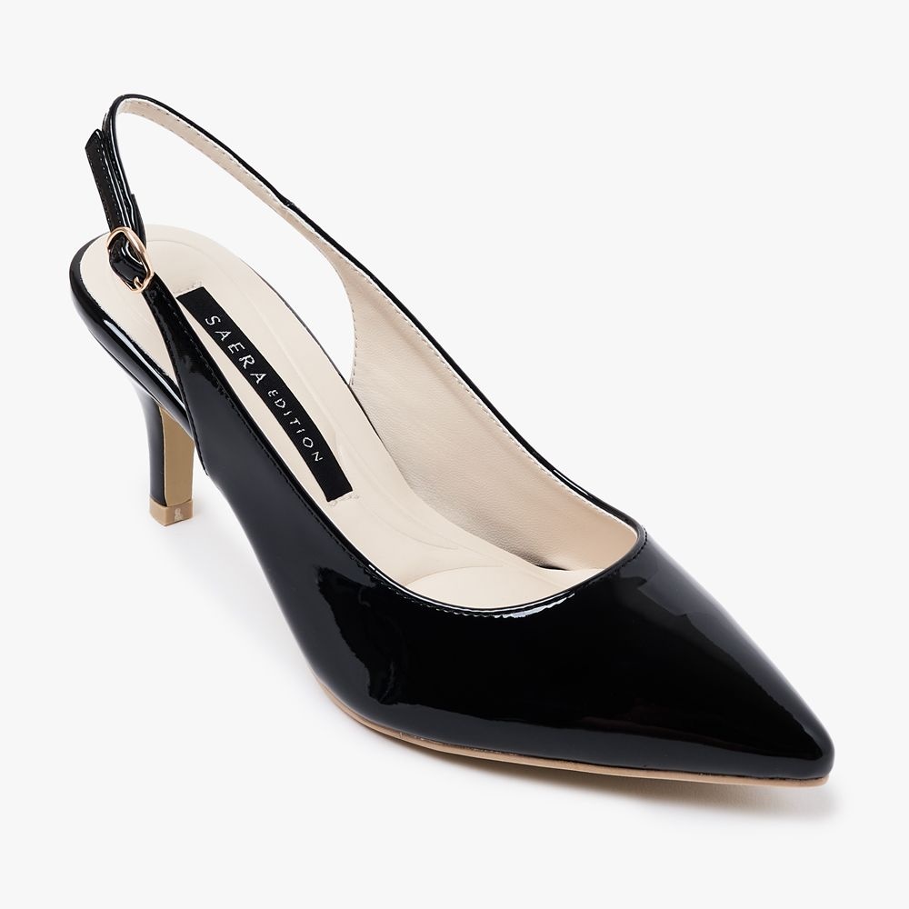 [정상가 218,000원] 세라 에디션 슬링백 스틸레토 소가죽 베이직 7CM O23G004