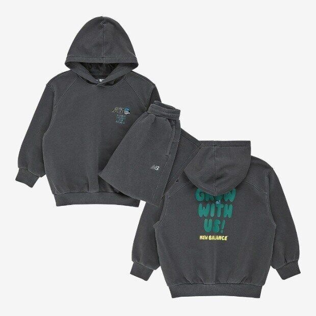 뉴발란스 [패션플러스][뉴발란스]뉴발란스키즈트레이닝세트 HQK NK9YG1303U-60 Ready Set Rugby 피그먼트 후드 셋업