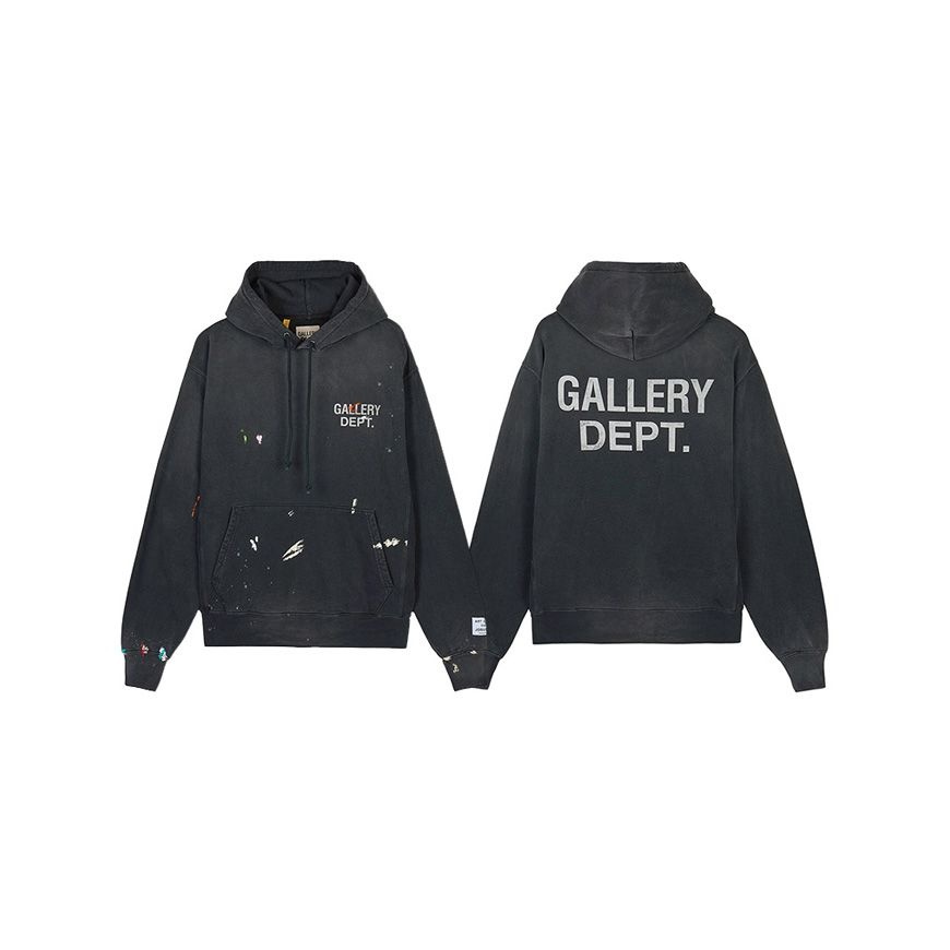 FW25 남성 GD 페인트 로고 후디 GPH-50044 VBLK