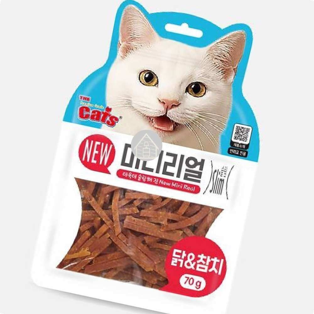 미니리얼 70G 닭 참치 고양이음식 새끼고양이간식 고양이져키
