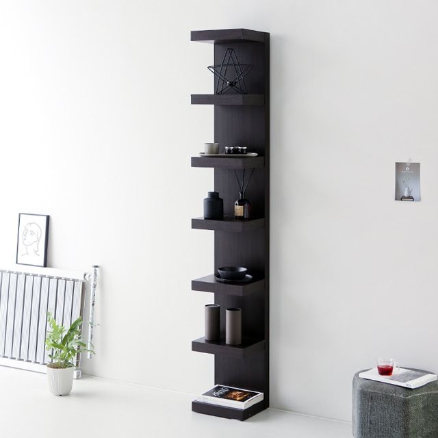 마켓비 KOLONN 벽선반 30x190 블랙브라운