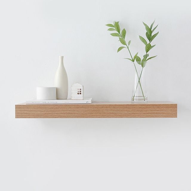 마켓비 ENKEL 벽선반 59.5x26x5 라이트브라운
