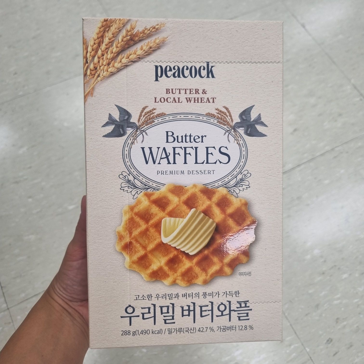 피코크 우리밀 버터와플 288g