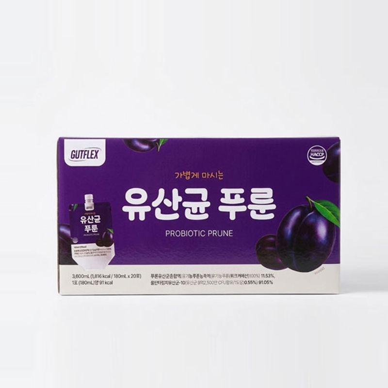 코스트코 GUTFLEX 유산균 푸룬주스 180mlx20