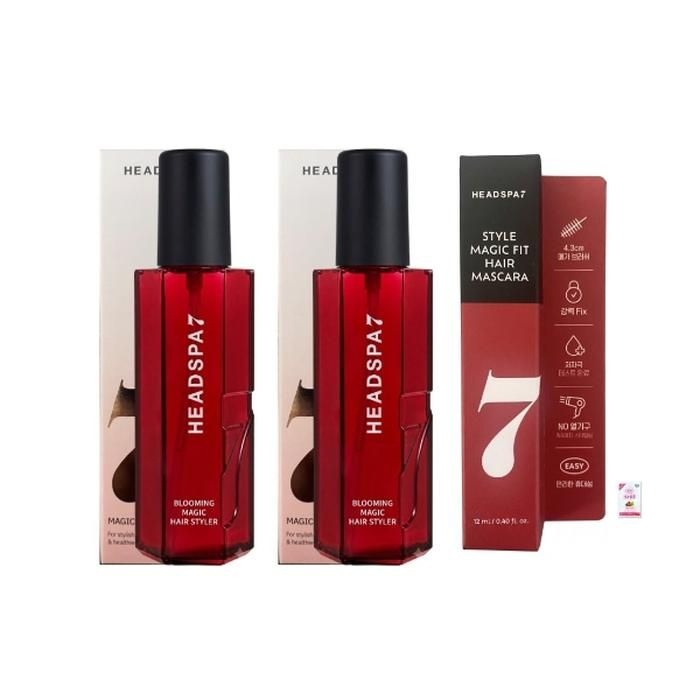 [헤드스파7]  블루밍매직 헤어 볼륨 스타일러 60ml  2개 + 매직 핏 헤어 마스카라 12ml + 폼클렌징(3ml)