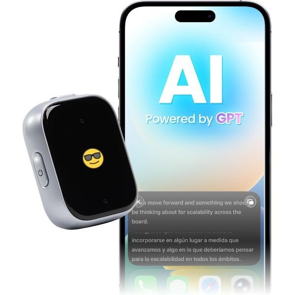 [해외] iFLYTEK P1 AI 음성 녹음기 웨어러블 텍스트 변환 요약 실시간 번역 초경량 휴대성 클라우드 저장소 개인 정보 보호