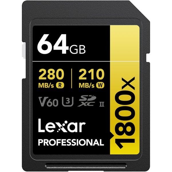 Lexar [해외] Lexar 렉사 256GB 전문가용 1800x UHS II SDXC 메모리 카드 골드 시리즈 275979