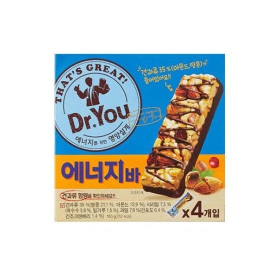 닥터유 에너지바 1팩 40gx4P 오리온제과